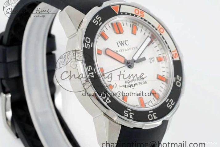 MIROTIME 0429 Aquatimer Automatic SS RSF 1:1 Best Edition White Orange Dial on Black Rubber Strap A Supportive 7069